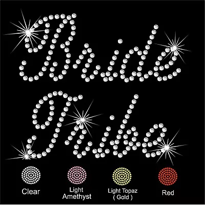 £3.20 • Buy Iron On Wedding Bride Tribe Rhinestone T Shirt Transfer Motif - Hot FIX