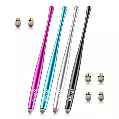 ELZO Capacitive Stylus Pens 4 Pack Black Silver Rose Red Light Blue  • $15.35