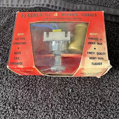 Vintage 4-way Flasher Hazard Warning Switch Light Signal NOS In Box • $75