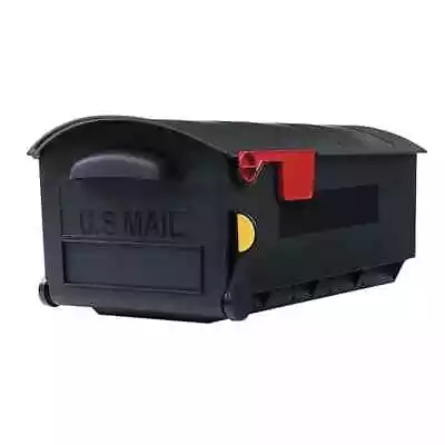 Architectural Mailboxes Patriot Large Plastic Post Mount Mailbox Black GMB51 • $31.65