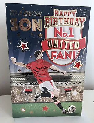 Son -Man Manchester United Football Birthday Card Fan Supporter. Son Birthday. • £3.29