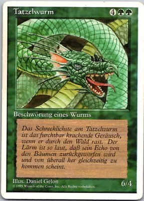 Magic The Gathering German Craw Wurm Core Set 4th Edition MTG Free Shipping! • $1.39