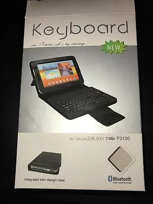 Bluetooth Keyboard Leather Case/Stand For 7  Samsung Galaxy Tab 2 Tablet PC • £20.99