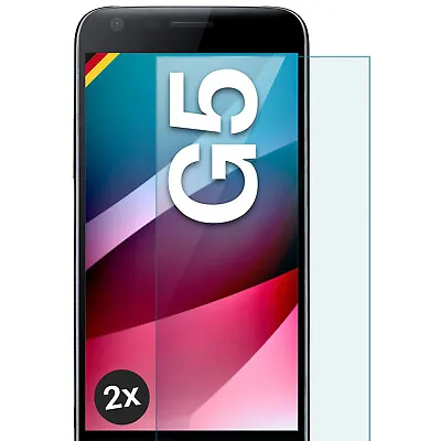 2x Real Glass For LG G5 Foil Phone Tempered Glass Clear Premium Screen Protector • £11.81