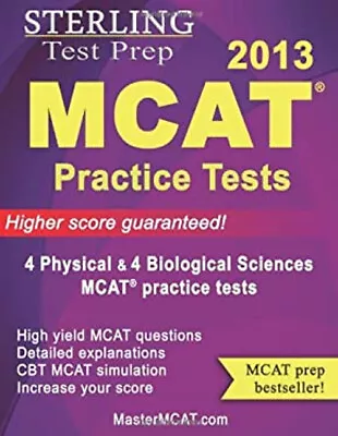 MCAT Practice Tests : 4 Physical And 4 Biological Sciences MCAT P • $11.03