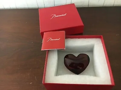 2 Hearts Paperweight Clipboard Zinzin Red IN Crystal Baccarat (Price Per Unit) • $411.03