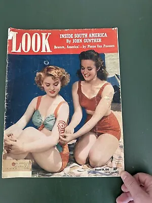 Rare LOOK Magazine - Aug. 26th 1941 - Vintage Wartime Magazine Awesome Find! • $6