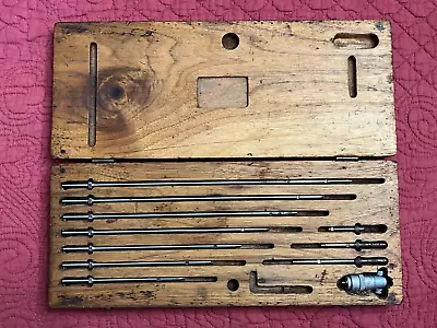 Vintage Lufkin Inside Micrometer Head And 10 Pc. Measuring Rod Set (2-12 ) Usa • $7