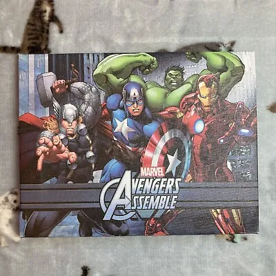 Avengers Ready To Fight Canvas Print 8.5 X 6.5” Wall Art Marvel Assemble Picture • $9.87