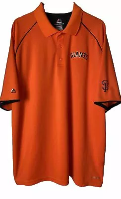 Majestic COOLBASE MLB San Francisco Giants Men’s Size 2XL Orange Polo Shirt • $24.99