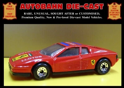 £7 • Buy Rare 1986 Vintage Ferrari Testarossa Matchbox Collectors 1:59 Scale Die-cast Car
