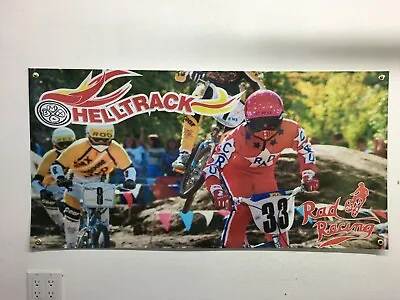 RAD RACING Racers Hell Track VANS HUTCH HARO Mancave   BANNER 4ft X 2ft • $35