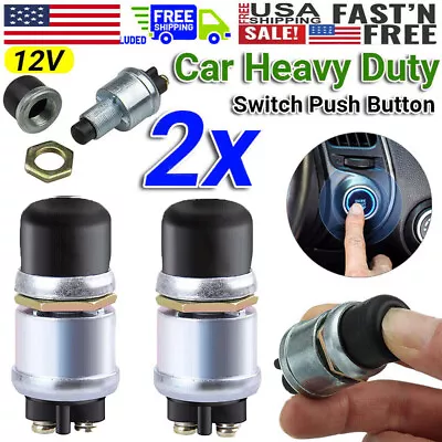 2PCS 12 Volt DC Heavy-Duty Start Momentary Push-Button Starter Switch (50 Amps) • $7.04