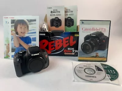 Canon EOS Rebel T3I /18.0MP DSLR Camera Battery Grip Charger Pwr Adapter Incl • $195