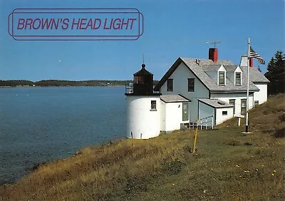 # G4774    Vinalhaven  Me.    Postcard   Browns Head   Light House • $2.99