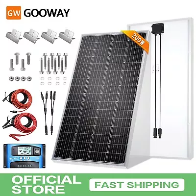 200W Solar Panel Kit 12V Battery Charger 60A Controller RV Camper Boat Caravan • £135.99