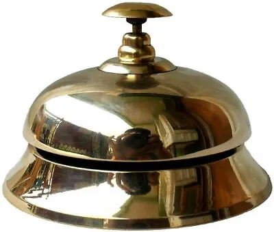 Vintage Style Solid Brass Table Bell Hotel Counter Reception Bell Office Bell • $28.61