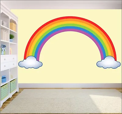 Rainbow Wall Art Sticker Decal Childrens Bedroom Nursery Playroom Toys Colourful • £4.31