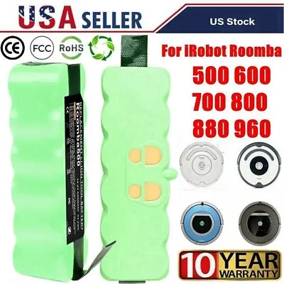$27.99 • Buy 14.4V Battery For IRobot Roomba 500 510 537 550 580 630 650 780 880 800 Li-ion A