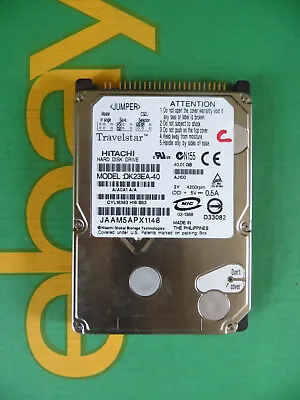 £24.68 • Buy Hitachi 40GB IDE PATA 2.5  Laptop Hard Disk Drive HDD DK23EA-40 (I101-C)