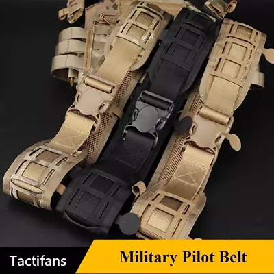 Tactical Equipment Nylon Molle Waist Combat Battle Load Bearing Patrol Belt • $24.99