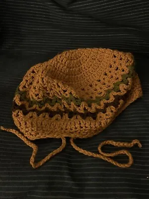 Hand Crafted Crochet Rasta Tam Hat Drawstring • $28