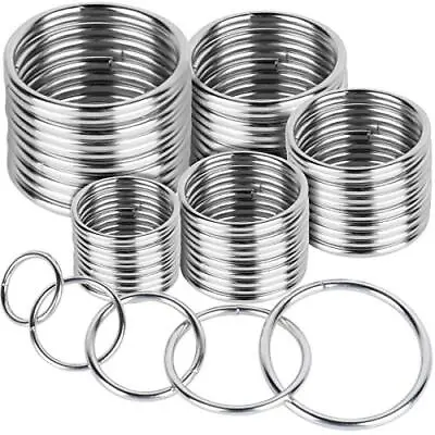 FANDAMEI Metal O Ring，50 Pcs Silver Multi Purpose Metal O Ring For Macrame Ca... • $14.71