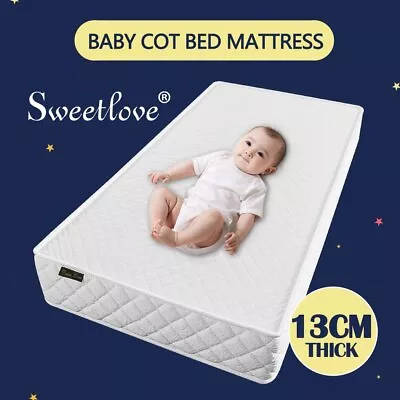 131*69*13CM Bedding Baby Cot Crib Bed Mattress Bonnell Spring Foam PEVA Fabric • $69