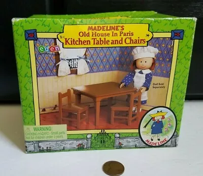 NEW Eden Madelines Old House In Paris Dollhouse Kitchen Table 2 Doll Chairs NIB • $22.99