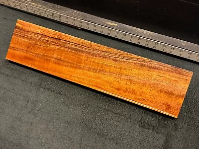 EXHIBITION GRADE Hawaiian Curly Koa Billet Wood: 19.75  X 4.75  X 1.125  • $100