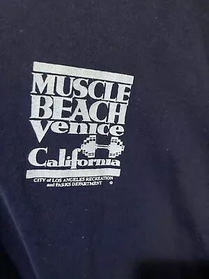 Muscle Beach Venice California Old School Bodybuilding Vintage Logo T-Shirt XxL • $150