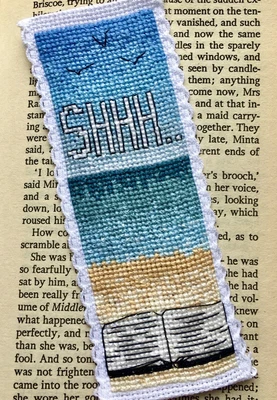 £9.99 • Buy Shhh Beach Bookmark Cross Stitch Kit - Counted Cross Stitch Kit