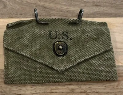 Original US Military 1943  USMC WW2 Carbine Ammo Magazine Belt Pouch Canvas • $35.95