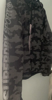£16 • Buy Boys New Superdry Anorack Sports Hoodie  Black Grey Camo Size L Fit Teenage