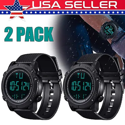 Waterproof Digital Sports Watch Military Tactical LED Backlight Men's Wristwatch • $9.68