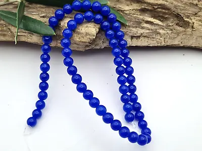 £4.10 • Buy Malaysia Jade Gemstone Beads Round Strand 37 Cm Ø 6 Mm Kings Blue Dyed