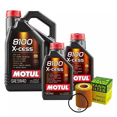 7L Motul 8100 X-CESS 5W40 Mann Filter Engine Motor Oil Kit For BMW E39 528i 2.8L • $79.95