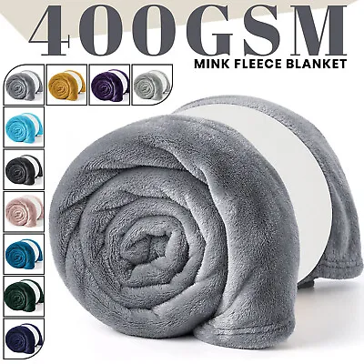 £18.99 • Buy Faux Fur Fleece Throw Soft Warm Mink Large Sofa Bed Blanket Double King Size