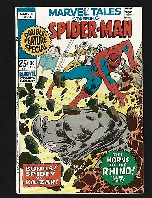 Marvel Tales #30 FNVF Rep. 1st Rhino Spider-Man Ka-Zar New Angel (X-Men) Story • $18