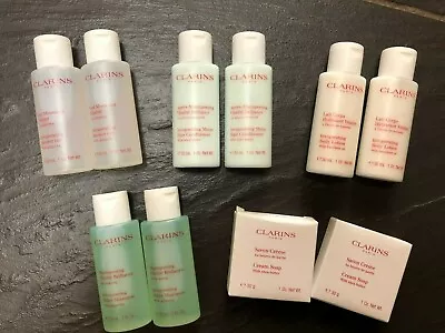 £27.99 • Buy Clarins Shampoo Conditioner Shower Gel Body Lotion Gingseng Hand Soap X2