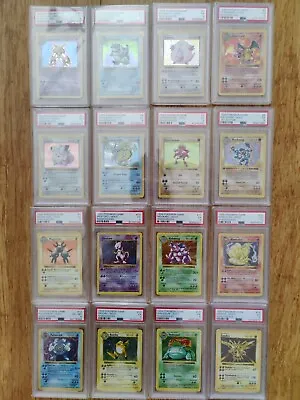 £4587.18 • Buy Pokemon 1st Issue/2nd Edition Shadowless Base Set Complete PSA 5 Charizard 1999