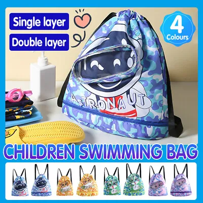 Kids Waterproof Swimming Storage Bag Outdoor Swimming Pool Beach Backpack Travel • $10.68