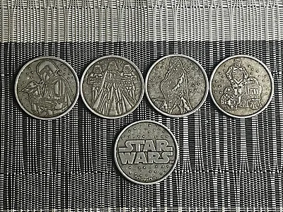 Walt Disney World Star Wars Set Of 4 2024 Gold/stone Medallion Coins • $39.95