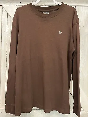 Southpole Coffee Brown Thermal Pullover Crew Neck Long Sleeve Shirt Size XL • $16.95