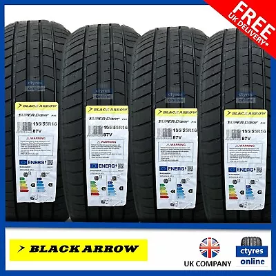 4 X New 195 55 16 87V BLACKARROW P16 195/55R16 1955516 *C WET GRIP* (4 TYRES) • £161.95