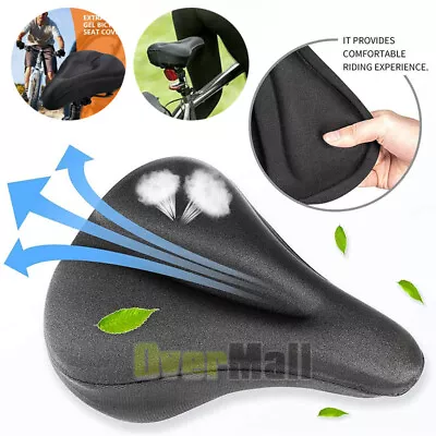 Bike Seat Cover Gel Comfort Cushion Cover Soft Padded Mountain Bicycle Saddle • $8.99