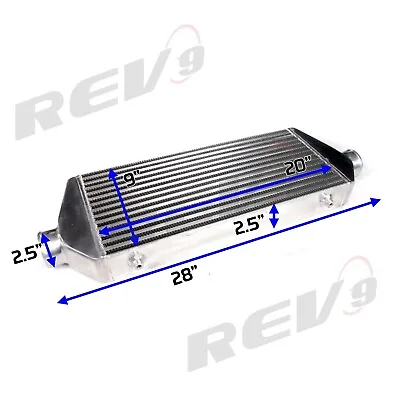 Rev9 Universal Type L Turbo Intercooler Fmic 28x9x2.5 200-400hp+ 2.5  Inlet /out • $140