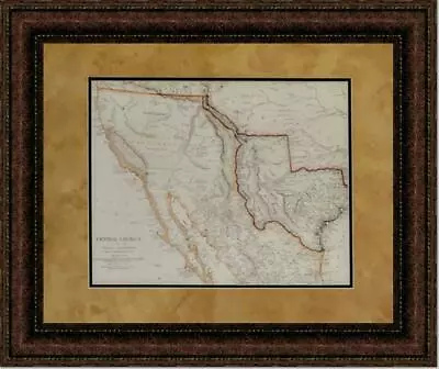 $45 • Buy Antique Map Of North America | Framed Historic Texas Map