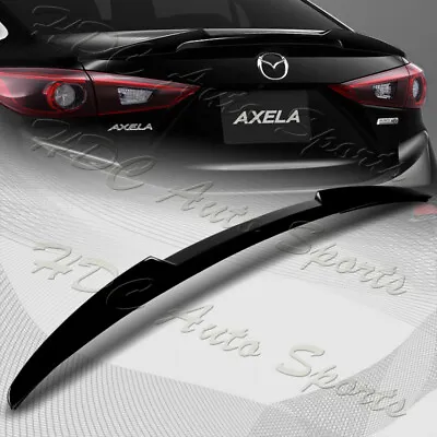 For 2014-2018 Mazda 3 Sedan W-Power Pearl Black V-Style Trunk Lid Spoiler Wing • $78.99