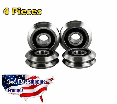 RM2-2RS 3/8 Inch V Groove Roller Bearing Rubber Sealed Line Track (4PCS) • $18.30